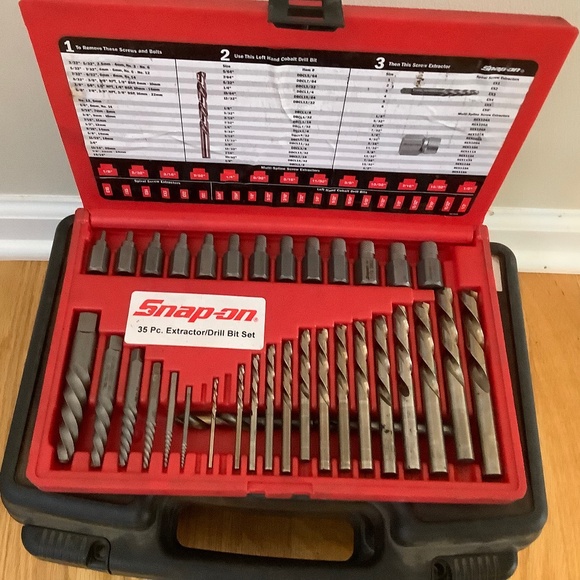 Other | Snap On Tools 35 Piece Extractor Drill Bit Set | Poshmark